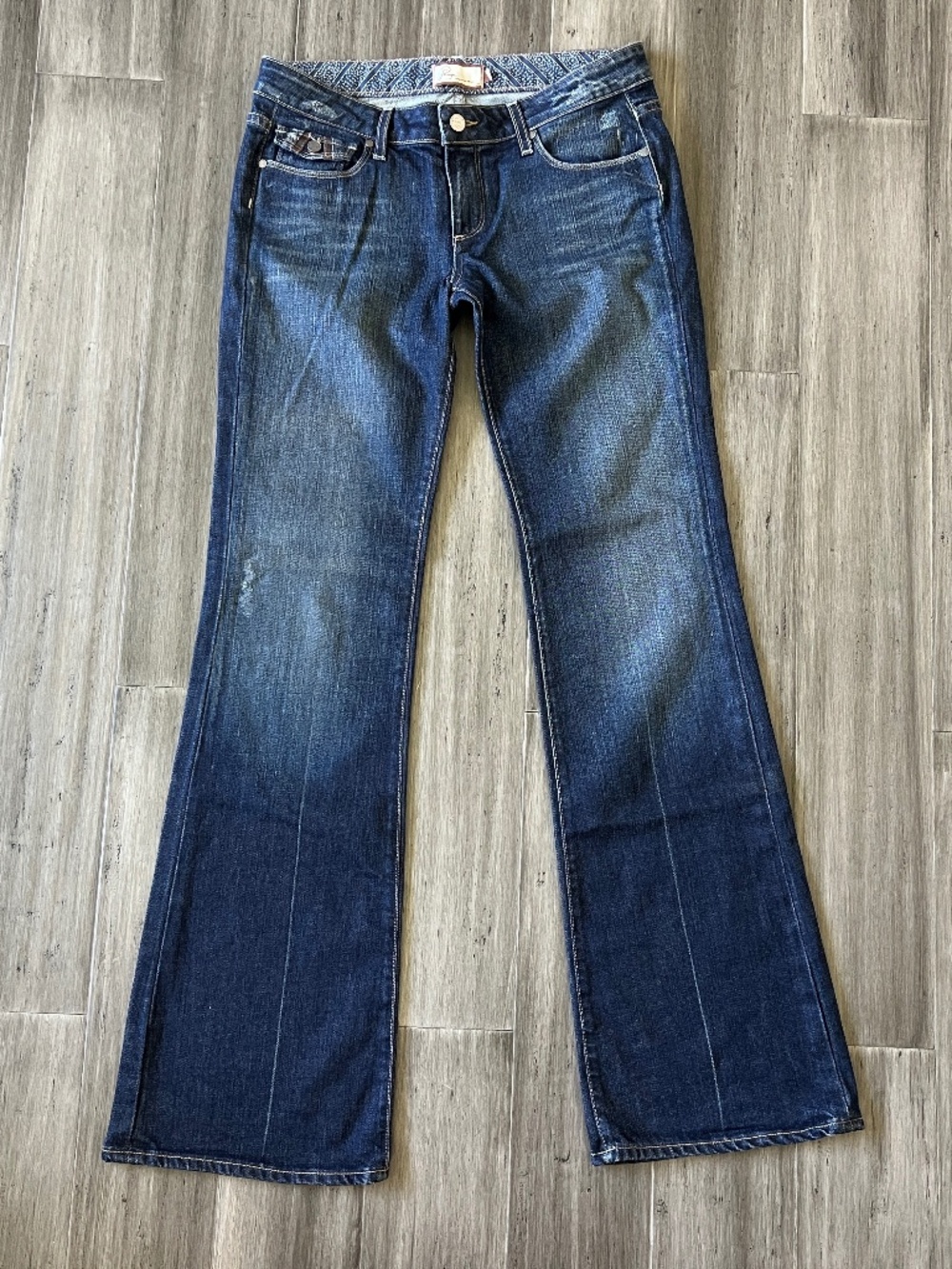 Vintage Paige Premium Denim FairFax Dark Wash Bootcut Flare Jeans 30